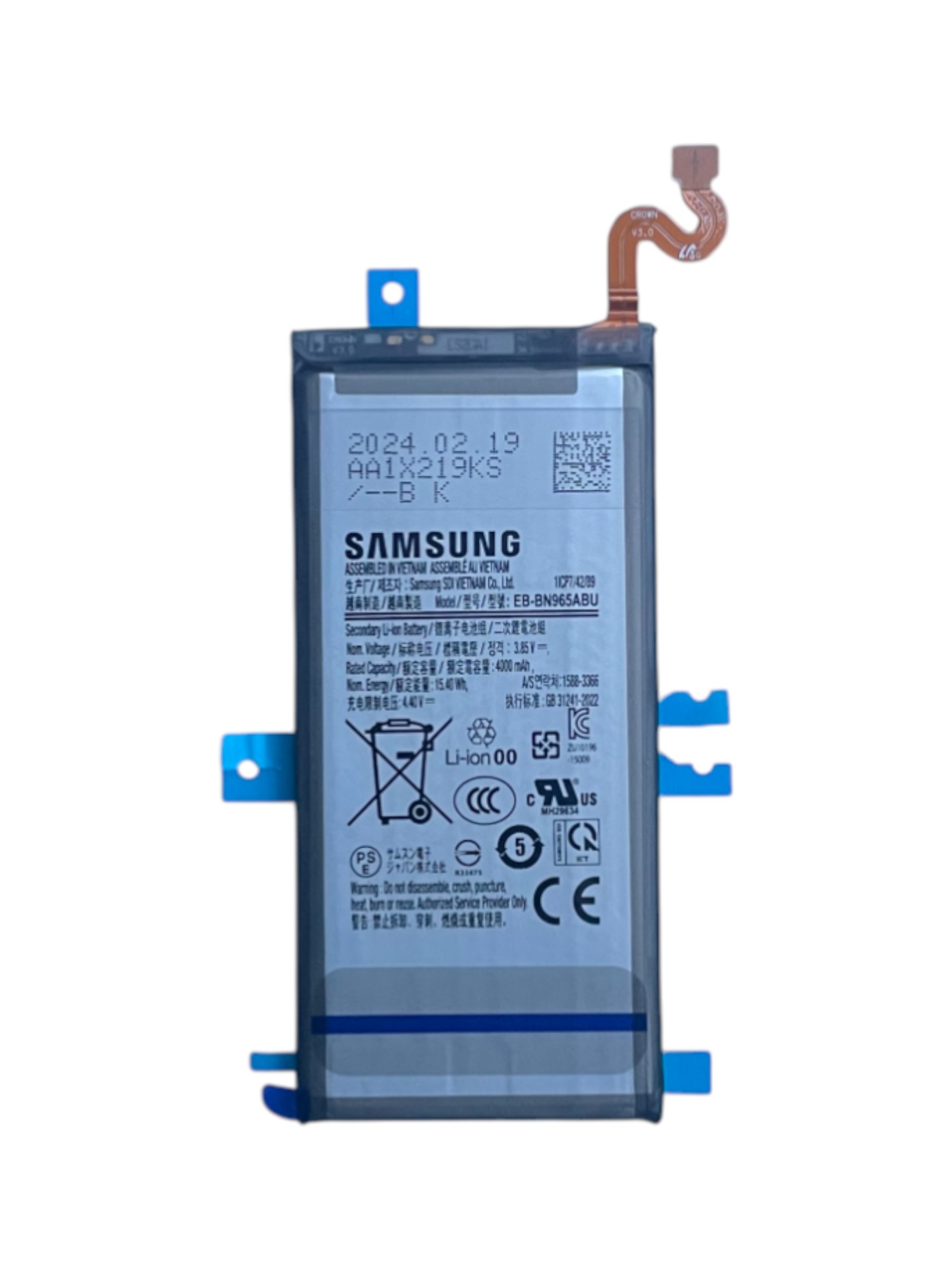 Akkumulátor (Gyári) - Samsung Note 9 N960F EB-BN965ABU - 1ICP7/42/89 - 4000mAh 