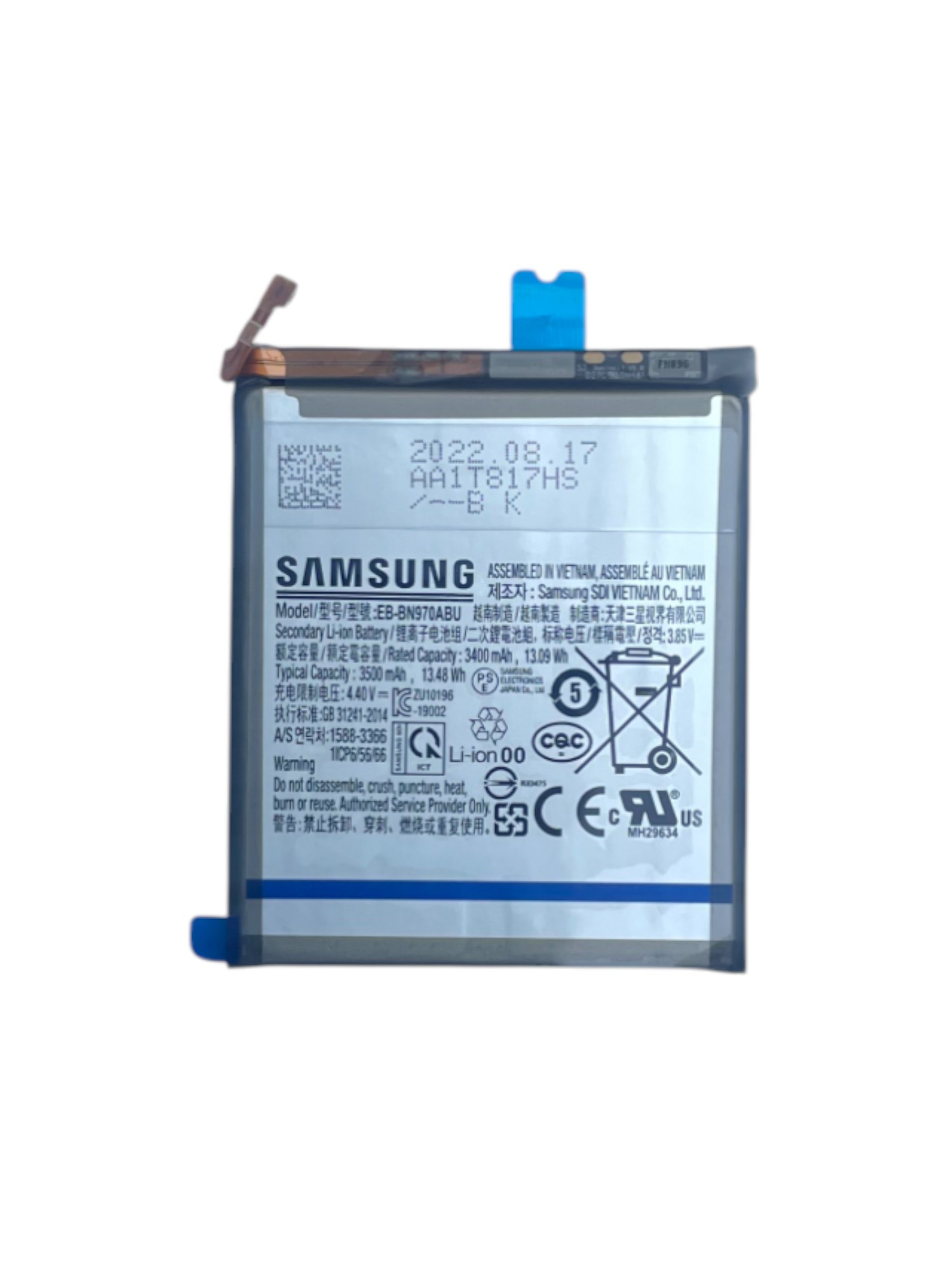 Akkumulátor (Gyári) - Samsung Note 10 N970  EB-BN970ABU - 1ICP6/56/66 - 3400mAh
