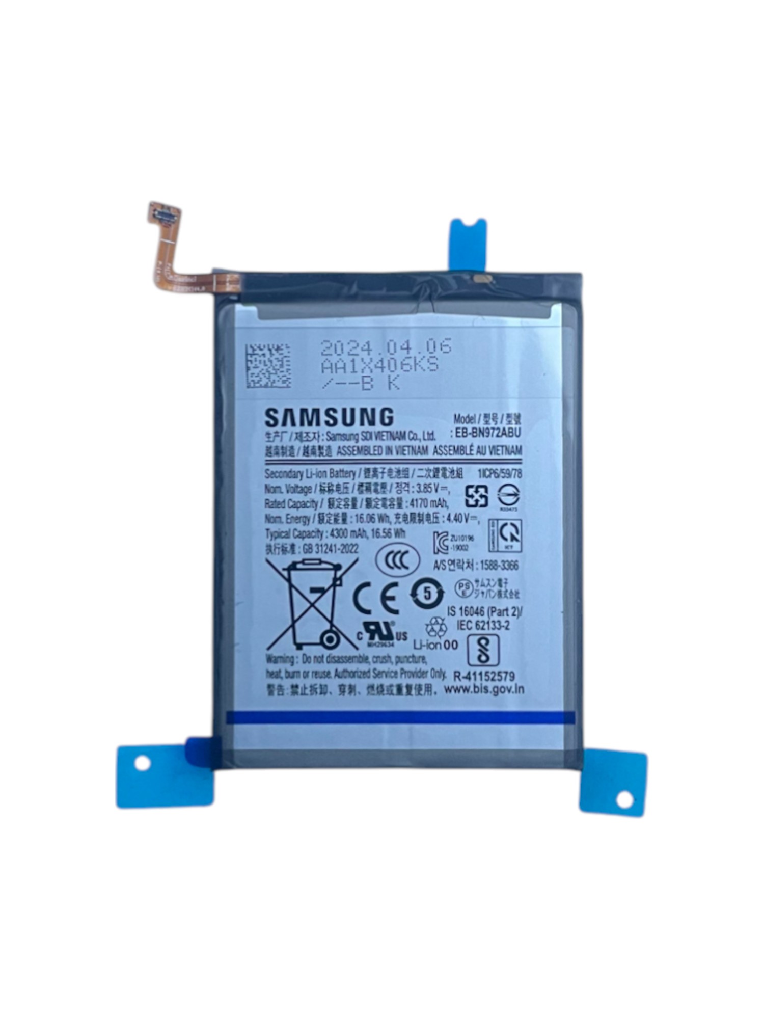 Akkumulátor (Gyári) - Samsung Note 10 Plus N975F EB-BN972ABU - 1ICP6/59/78 - 4170mAh 