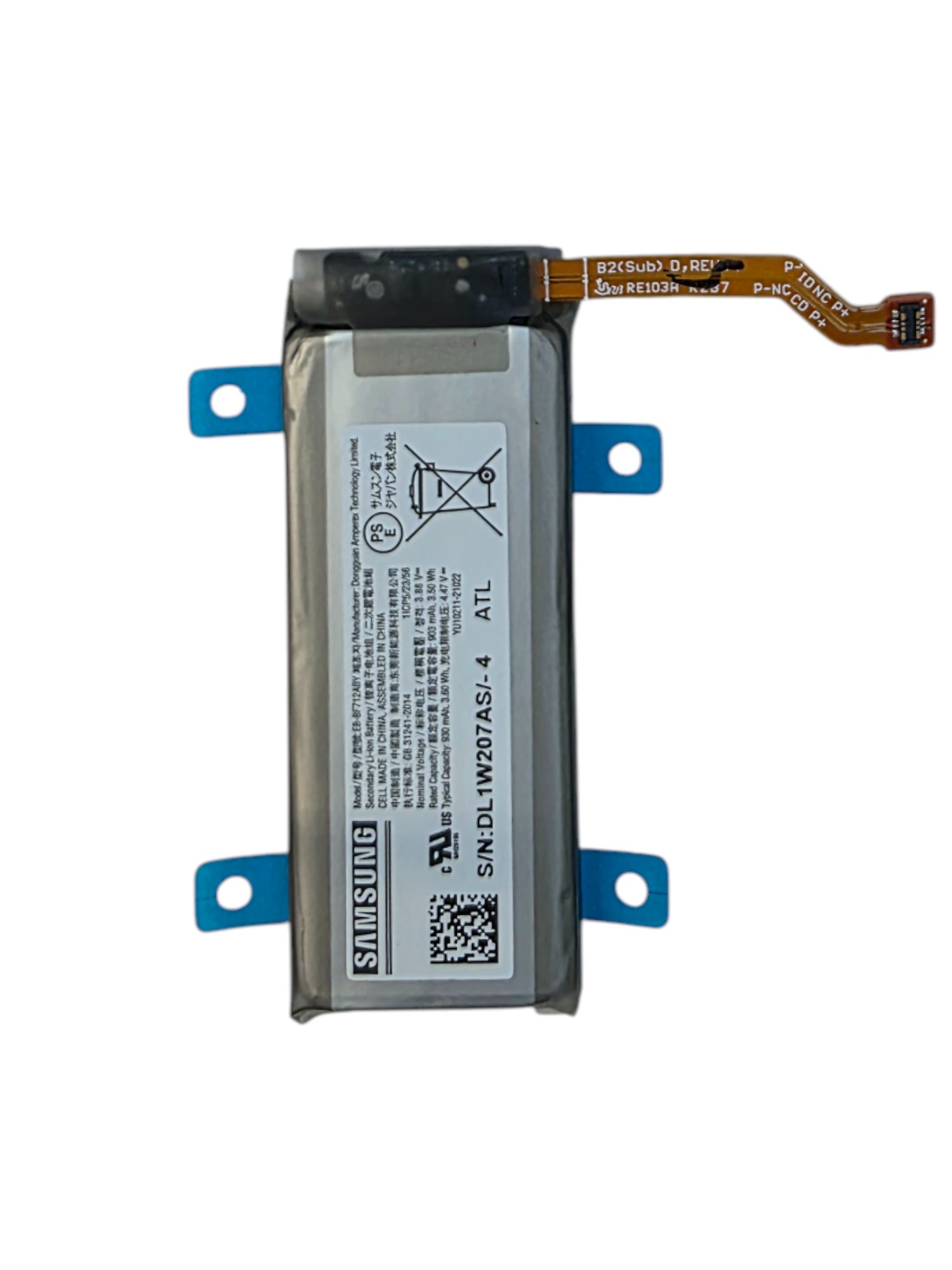Akkumulátor (Gyári) - Samsung Z Flip3 F711B Sub - EB-BF712ABY - 1ICP5/23/56 - 903mAh
