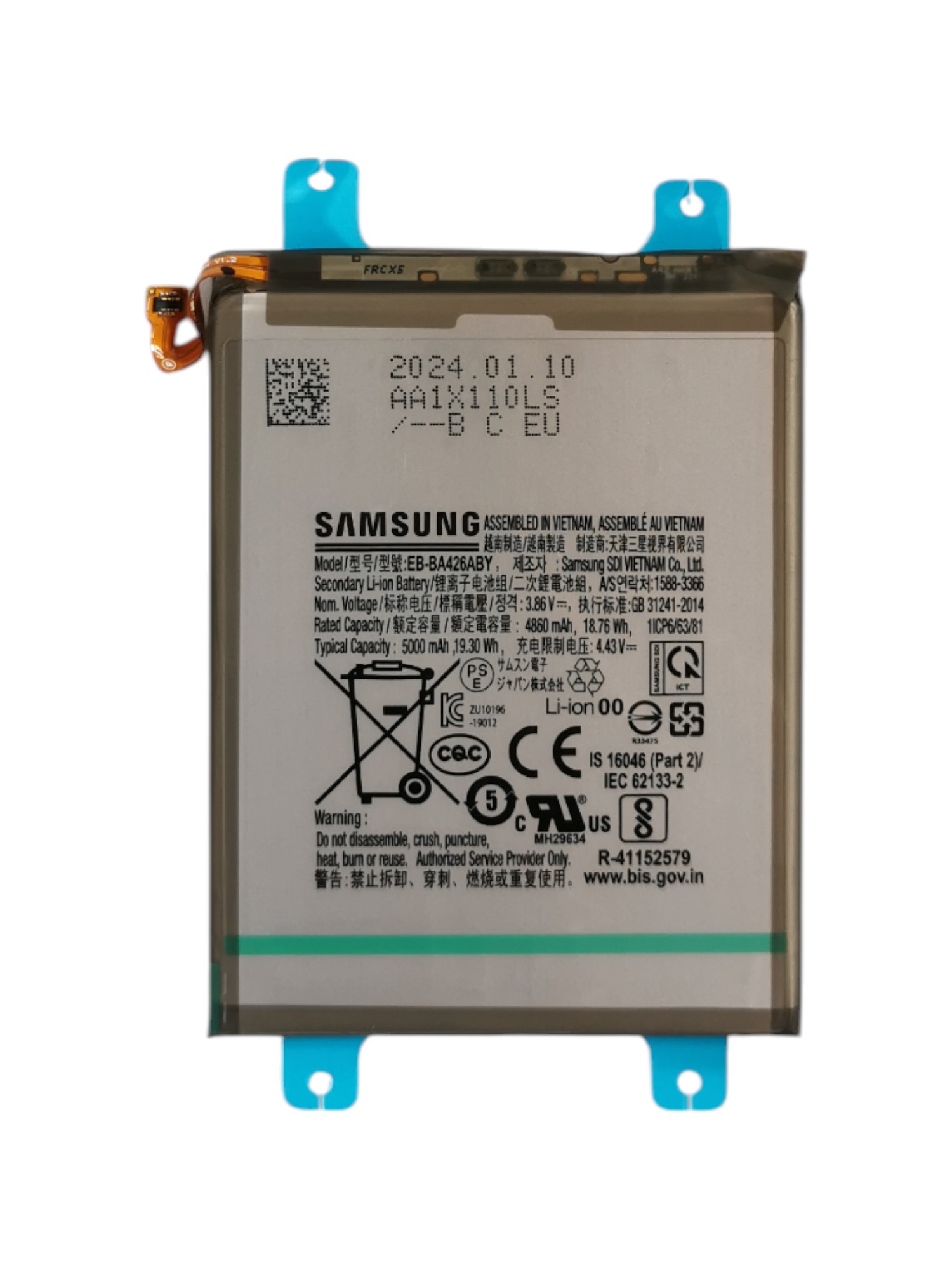 Akkumulátor (Gyári) - Samsung A42 A426B EB-BA426ABY - 1ICP6/63/81 - 4860mAh
