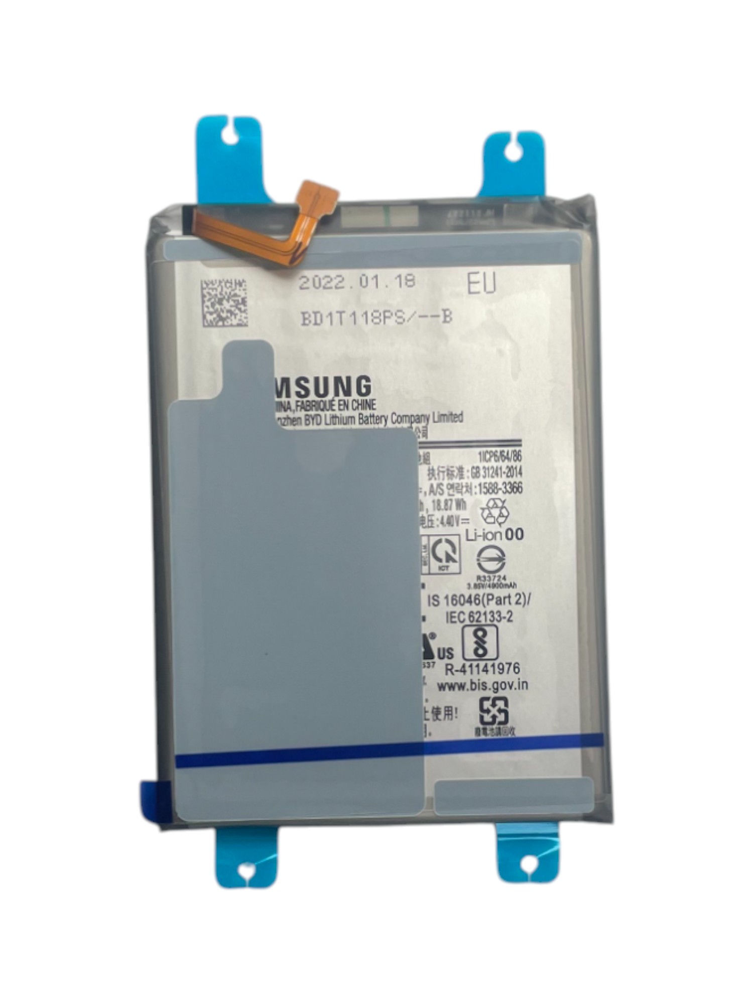 Akkumulátor (Gyári) - Samsung A13 A135F EB-BA217ABY - 1ICP6/64/86 - 4900mAh 