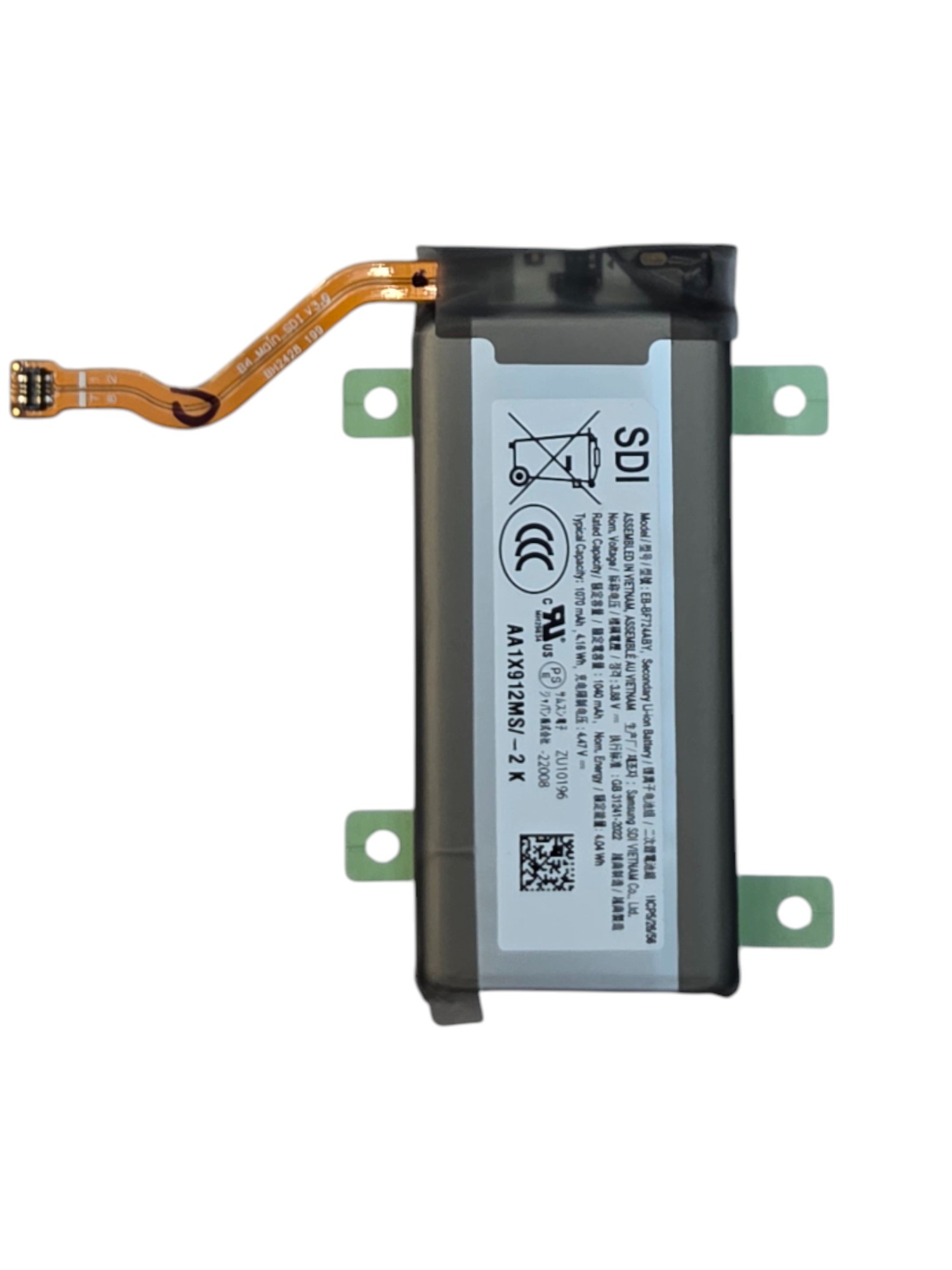 Akkumulátor (Gyári) Samsung Z Flip4; SM-F721 BEB-BF724ABY - 1ICP5/26/56 - 1040mAh