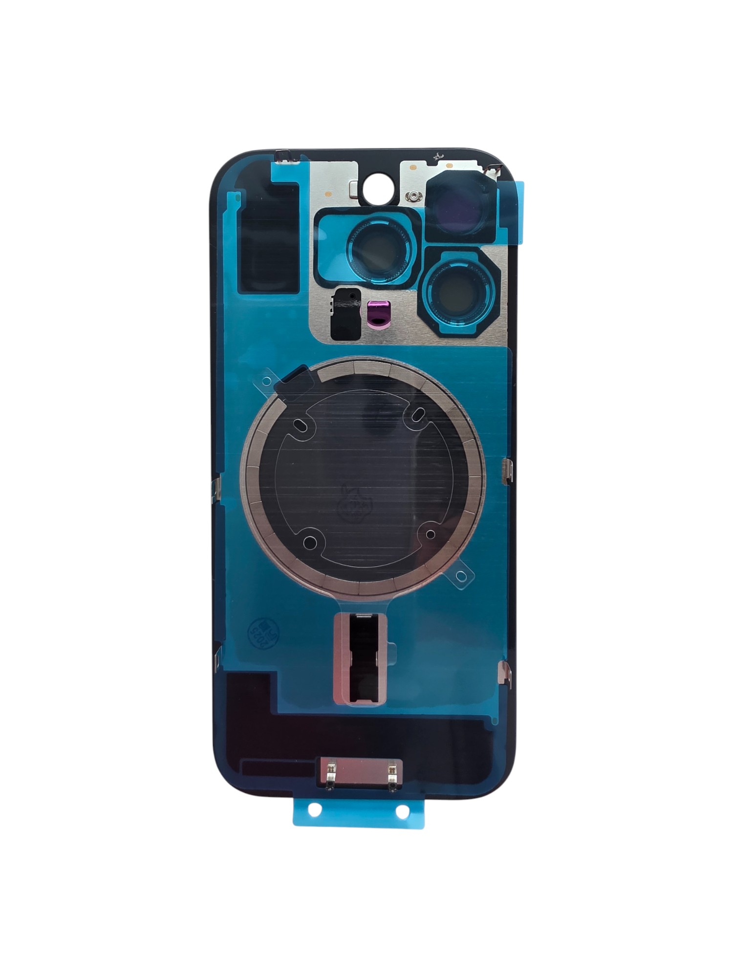 iPhone 16 Pro hátlap, kameravédő lencsével,arany-bronz (desert) titánium színben.