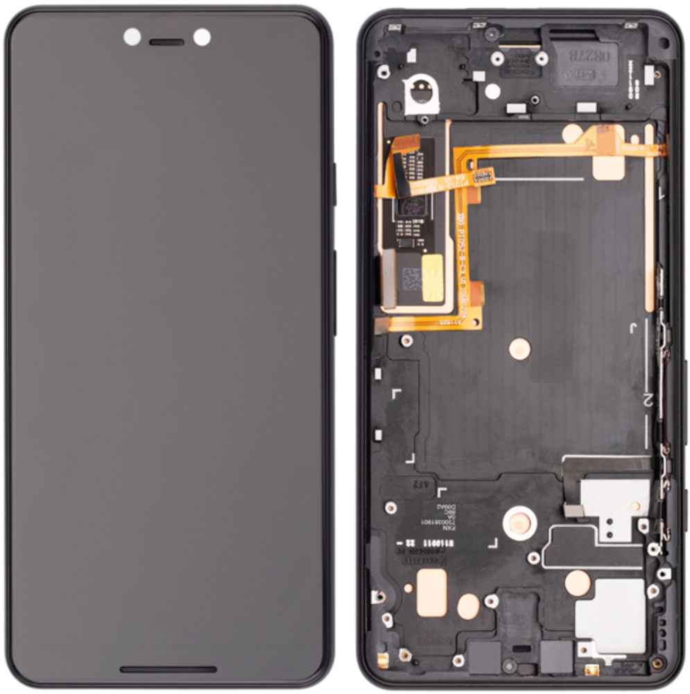 Kijelző kerettel (Felújított) - Just Fekete, For Google Pixel 3 XL