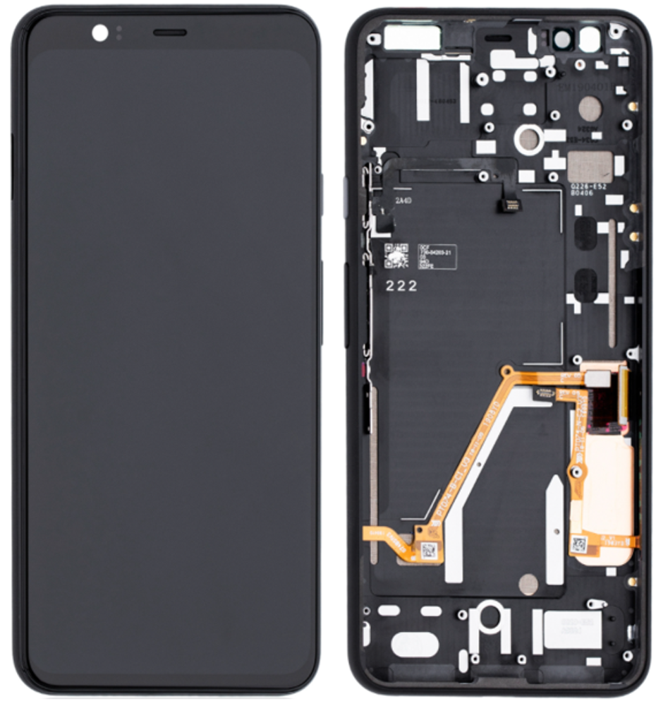 Kijelző kerettel (Felújított) - Just Fekete, For Google Pixel 4 XL