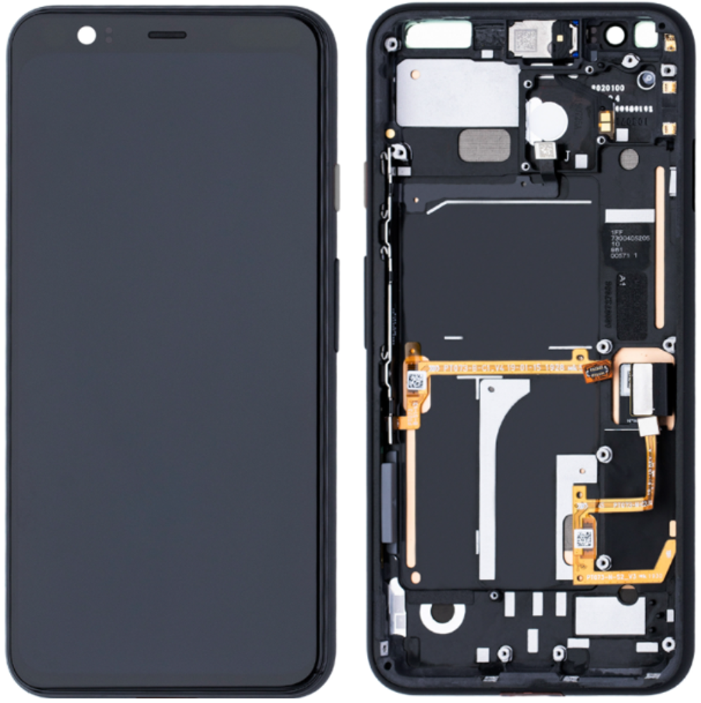Kijelző kerettel (Felújított) - Just Fekete, For Google Pixel 4