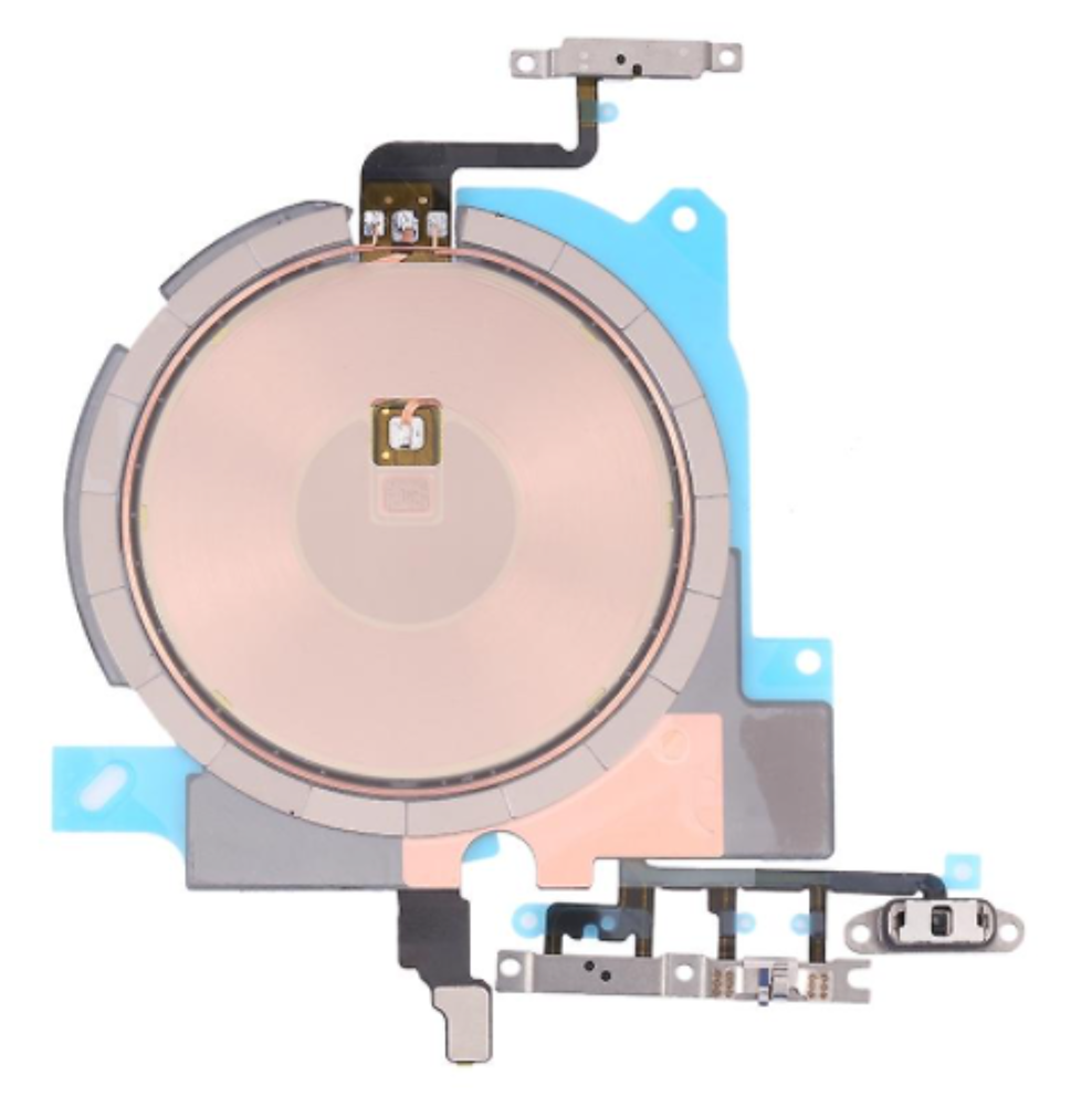 Wireless charging incl. Flex kábel Hangerőgomb (Legjobb minőségű utángyártott), For iPhone 13 Pro