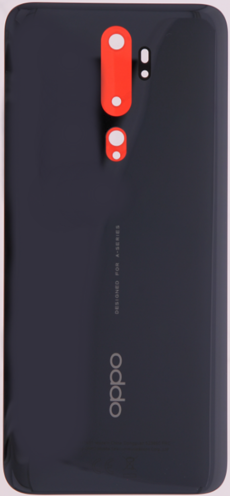 Hátlap (Gyári) - Fekete, Oppo A5/A9 (2020)