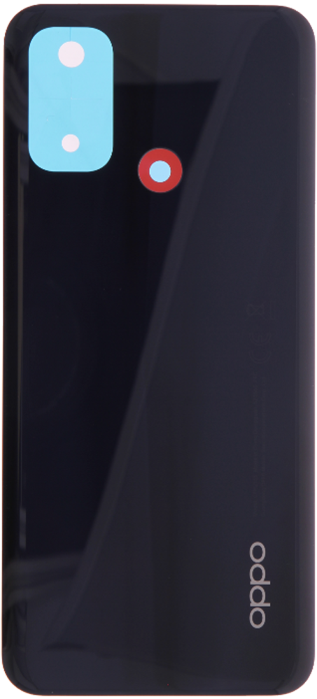 Hátlap (Gyári) - Fekete, Oppo A53 / Oppo A53s
