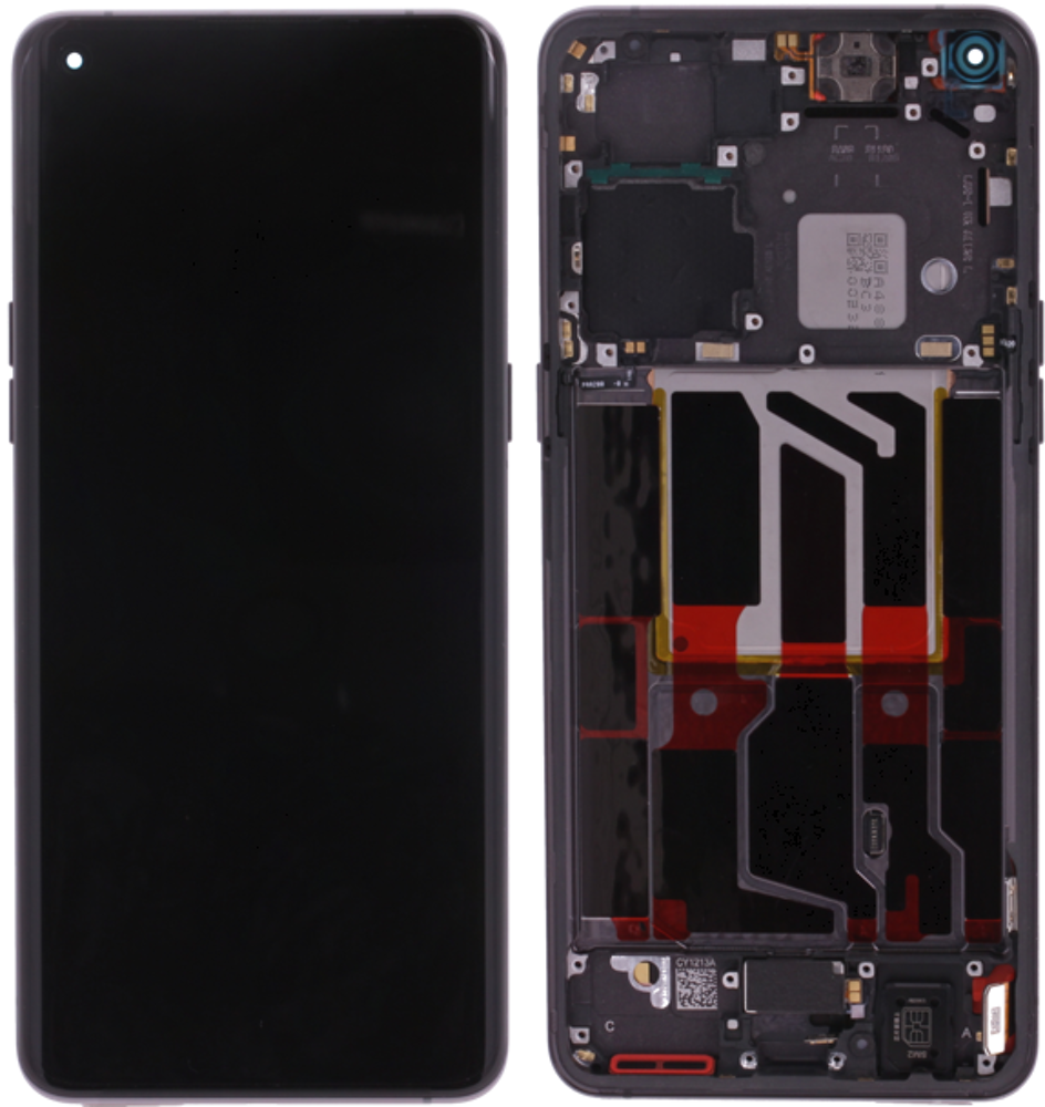 Kijelző (Gyári) - Fekete, OPPO Find X5 Pro