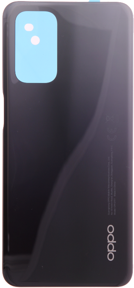 Hátlap (Gyári) - Fekete, Oppo A74 (5G) / Oppo A54 (5G)