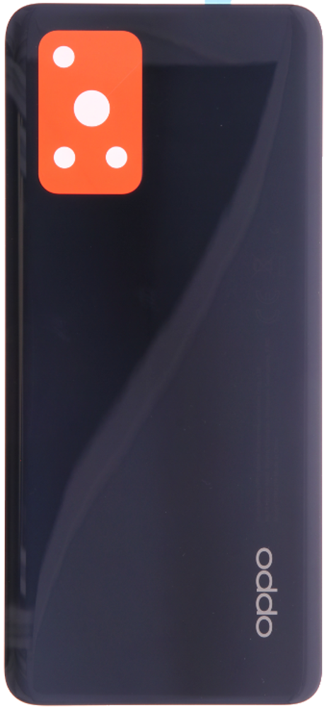 Hátlap (Gyári) - Fekete, Oppo A74 (4G)