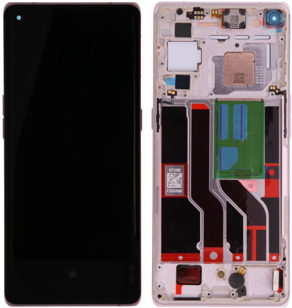 Kijelző (Gyári) - Ezüst, OPPO Find X3 Neo / Reno 5 Pro