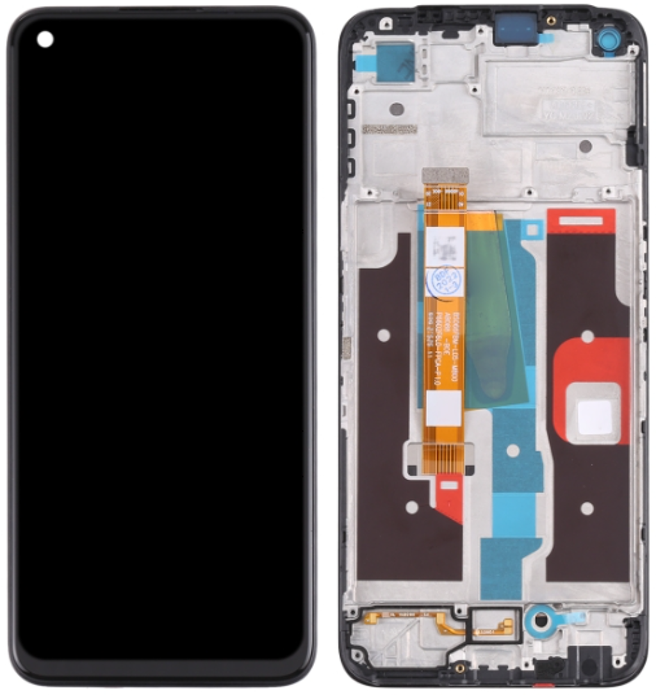 Kijelző (Gyári) - Fekete, Realme 8i & Narzo 50