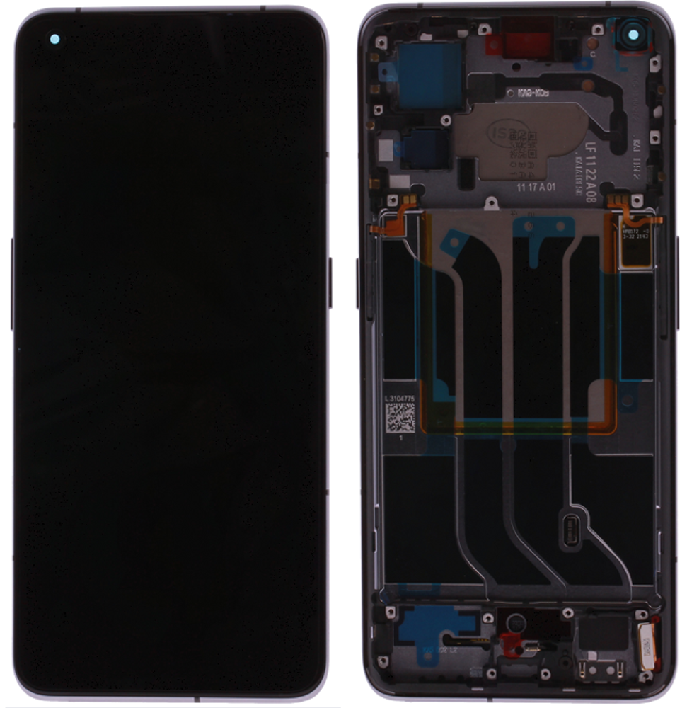 Kijelző (Gyári) - Fekete, Realme GT2 Pro (RMX3300, RMX3301)