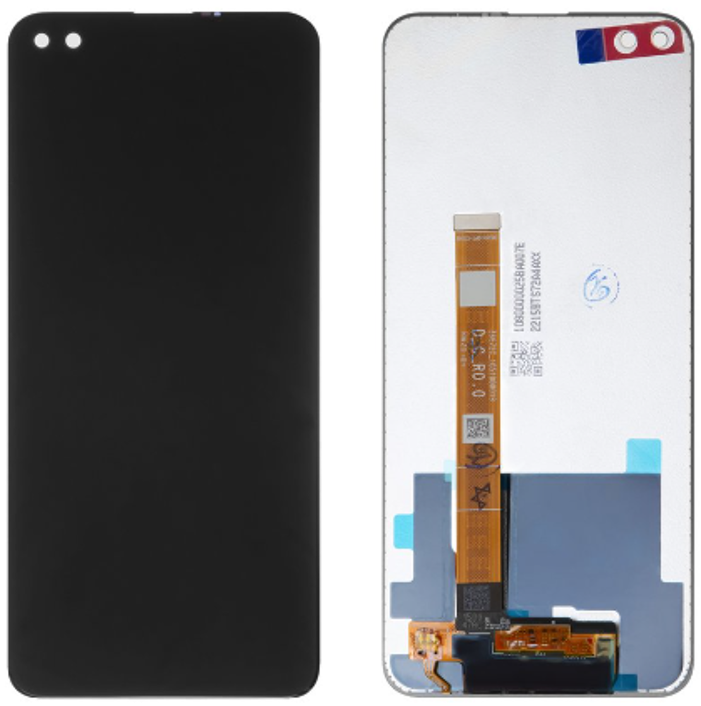 Kijelző keret nélkül (Felújított), For OPPO Reno 4 (5G)