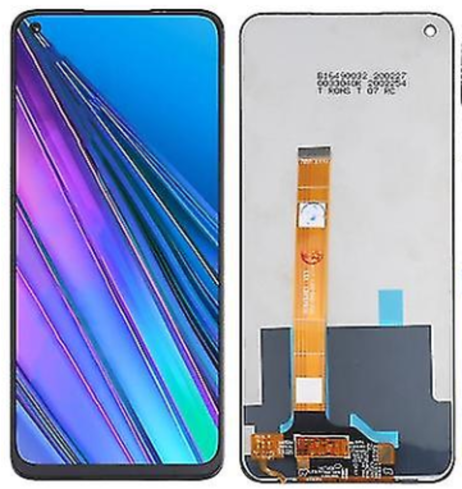 Kijelző keret nélkül (Felújított) - Fekete, For OPPO A74 (5G) / For OPPO A54 (5G)