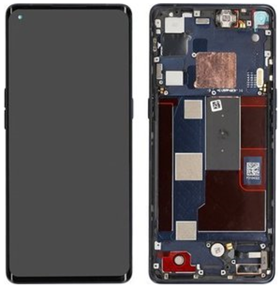 Kijelző kerettel - Fekete, OPPO Find X2 Neo