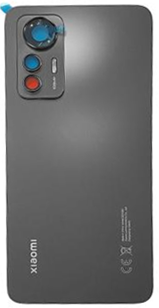 Hátlap (Gyári) - Fekete, Xiaomi 12 Lite