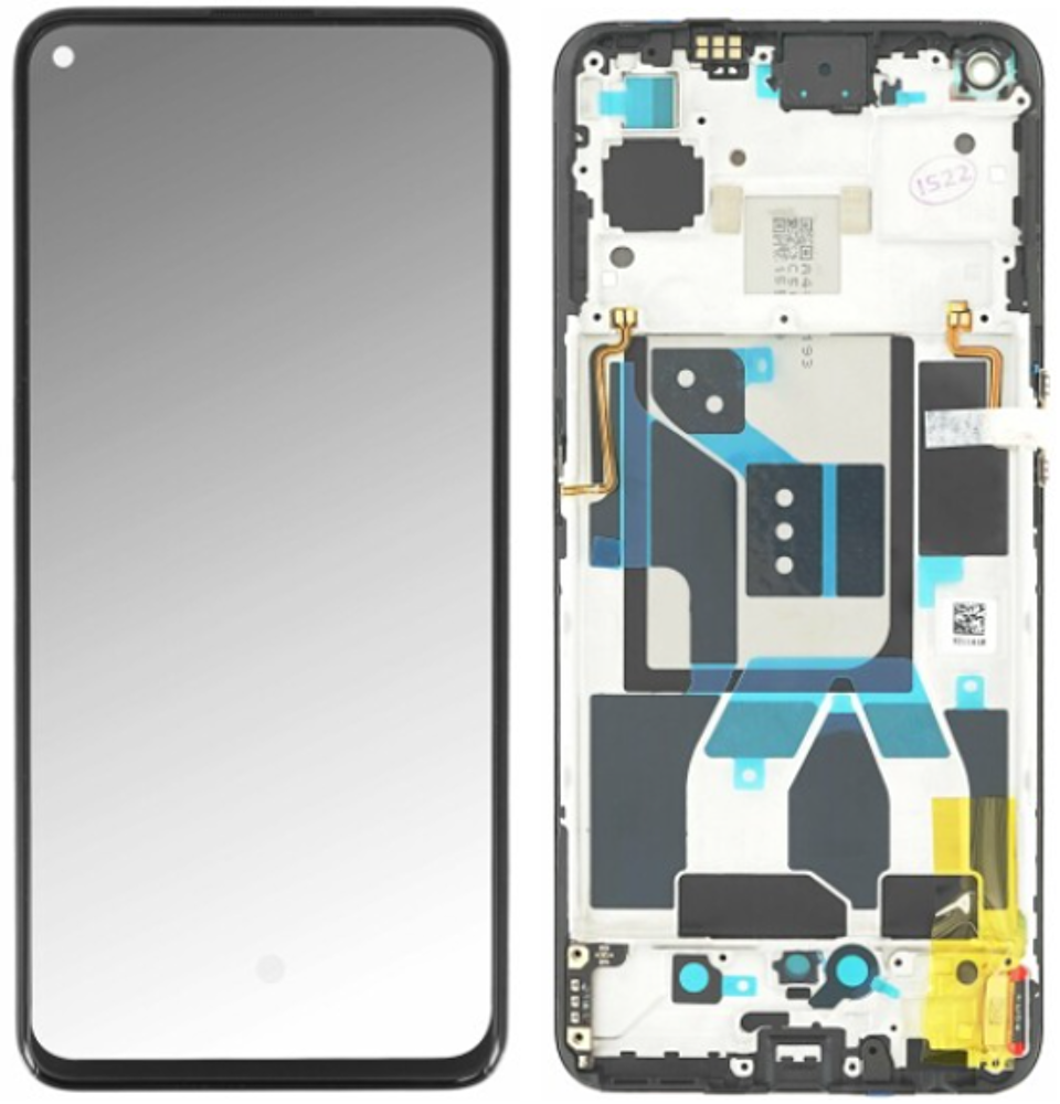 Kijelző (Gyári) - Fekete, Realme GT (5G); RMX2202