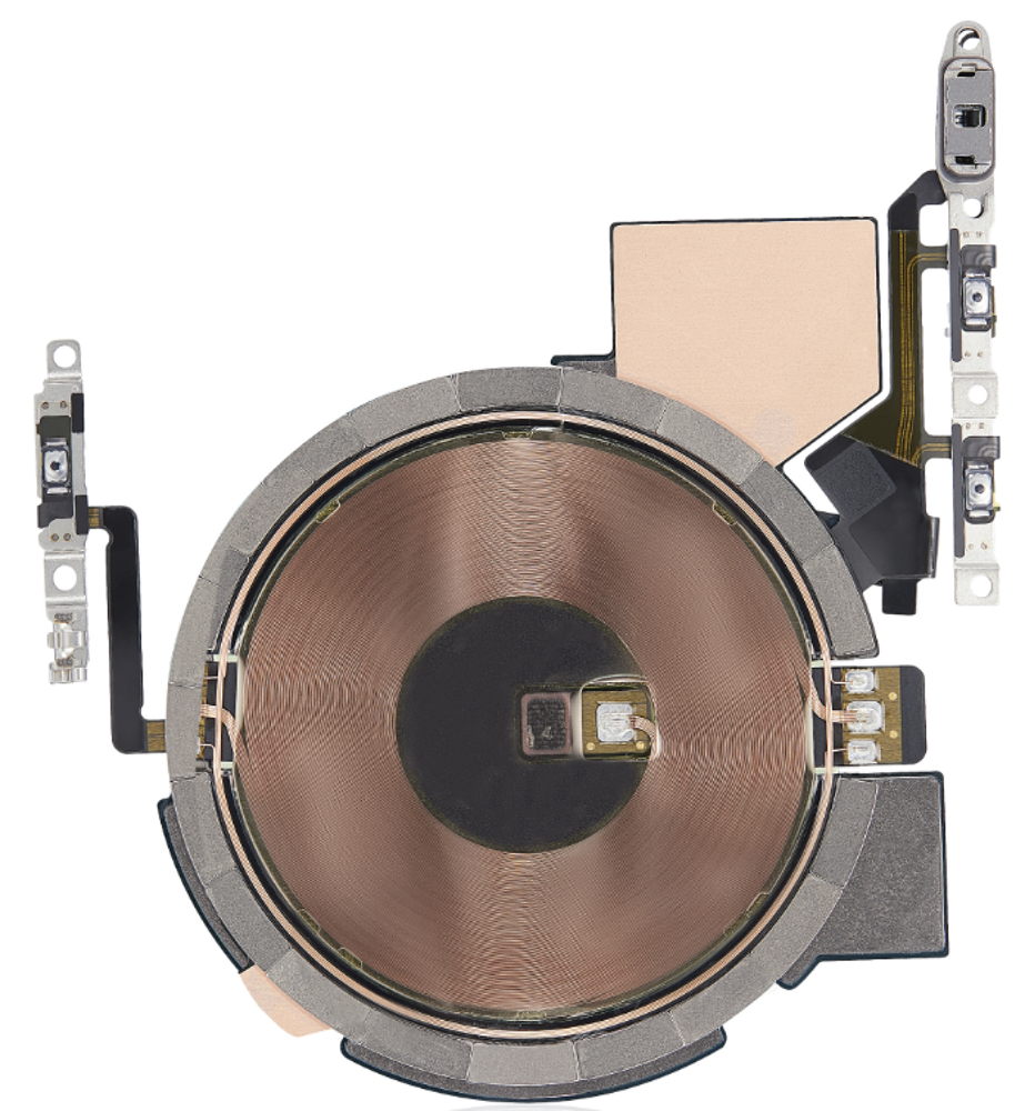 Wireless charging incl. Flex kábel Hangerőgomb (Legjobb minőségű utángyártott), For iPhone 14 Pro