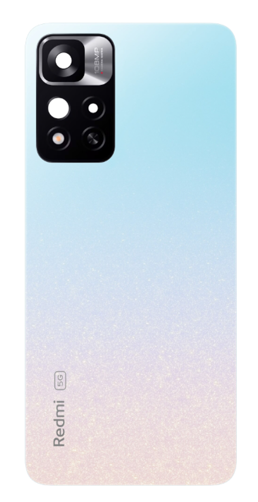 Hátlap (Gyári) - Kék, Pirosmi Note 11 Pro Plus (5G)