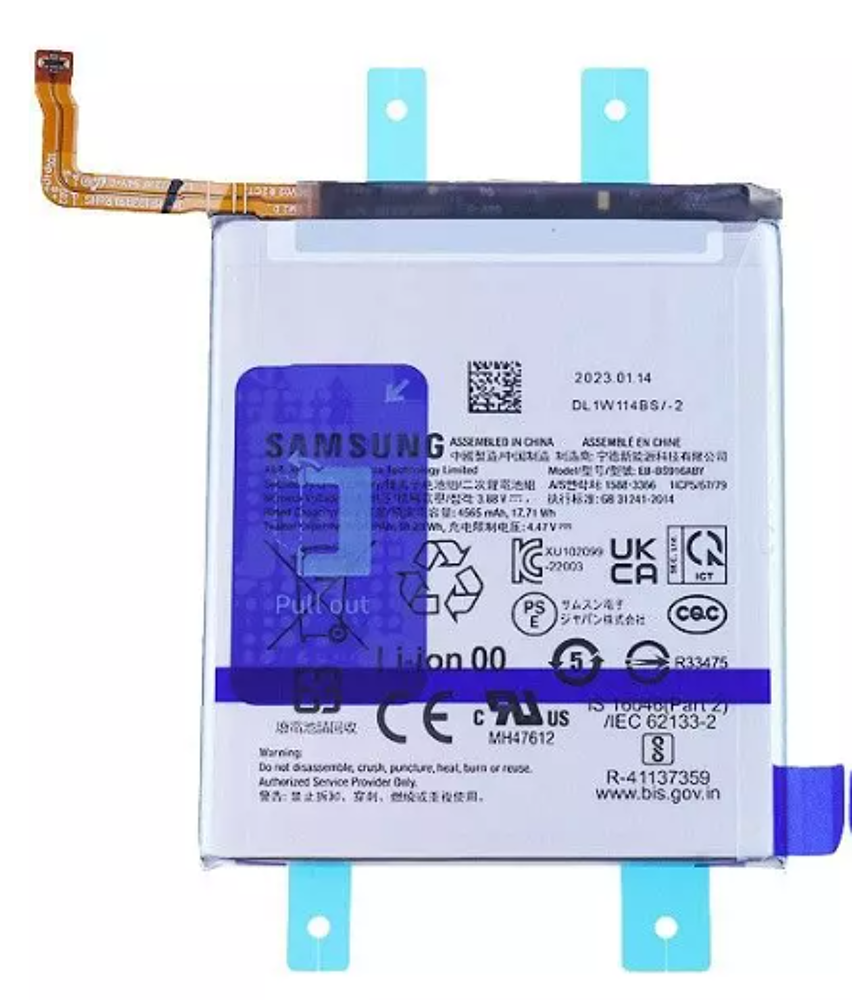Akkumulátor (Gyári) Samsung S23 Plus; SM-S916 ; EB-BS916ABY - 1ICP5/67/79 - 4565mAh 