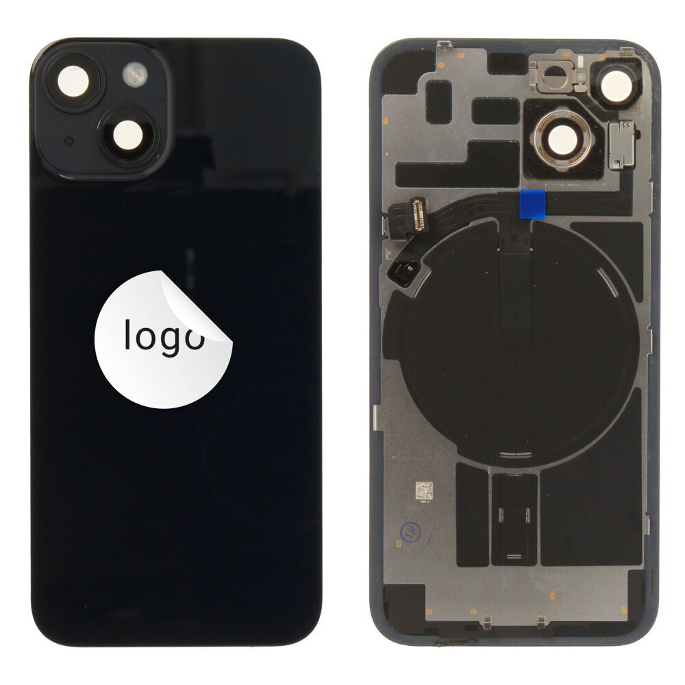 Back glass (Bontott A) - Fekete, For iPhone 14