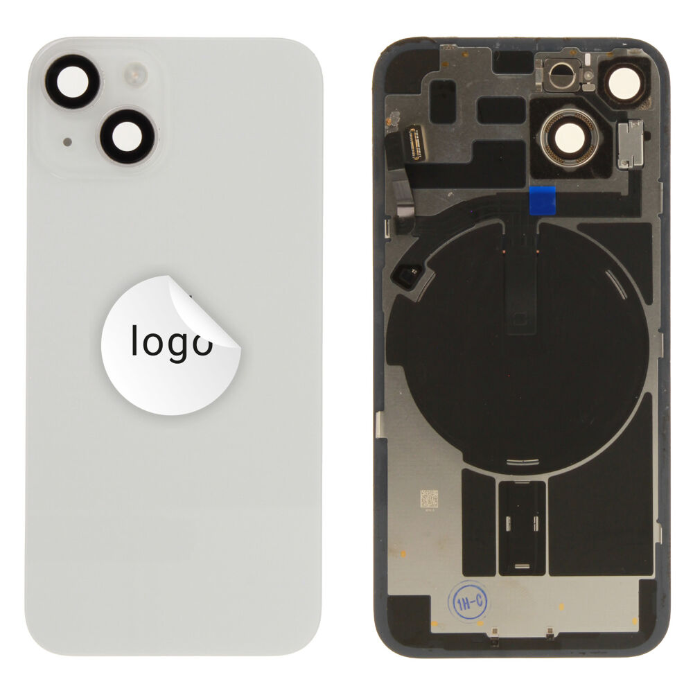 Back glass (Bontott A) - Fehér, For iPhone 14