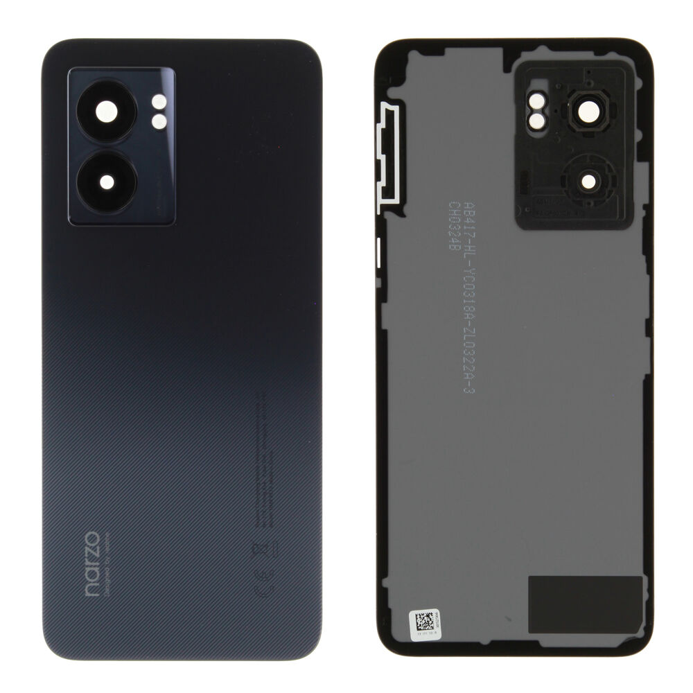 Hátlap (Gyári) - Fekete, Realme Narzo 50 (5G)