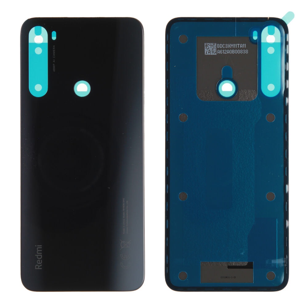 Hátlap (Gyári) - Fekete, Xiaomi Pirosmi Note 8T