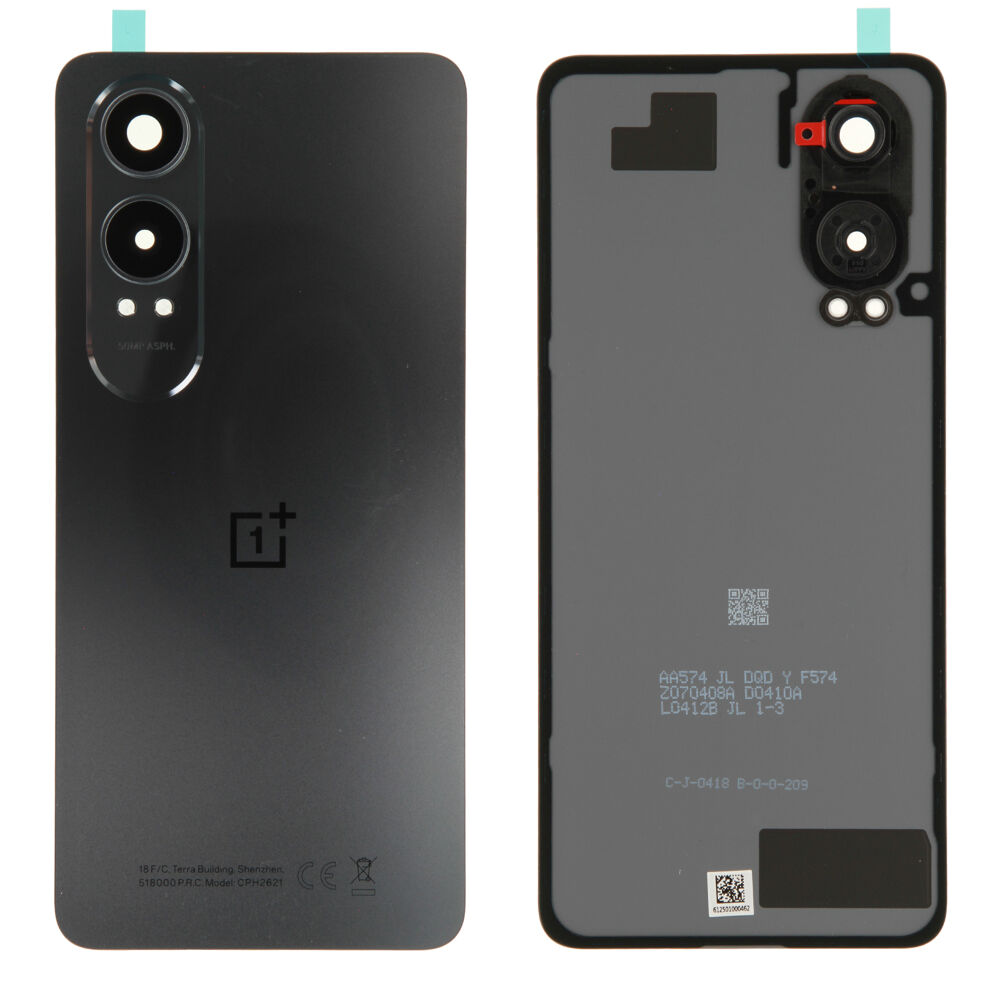 Hátlap (Gyári) - Fekete, OnePlus Nord CE Lite 4 (5G)
