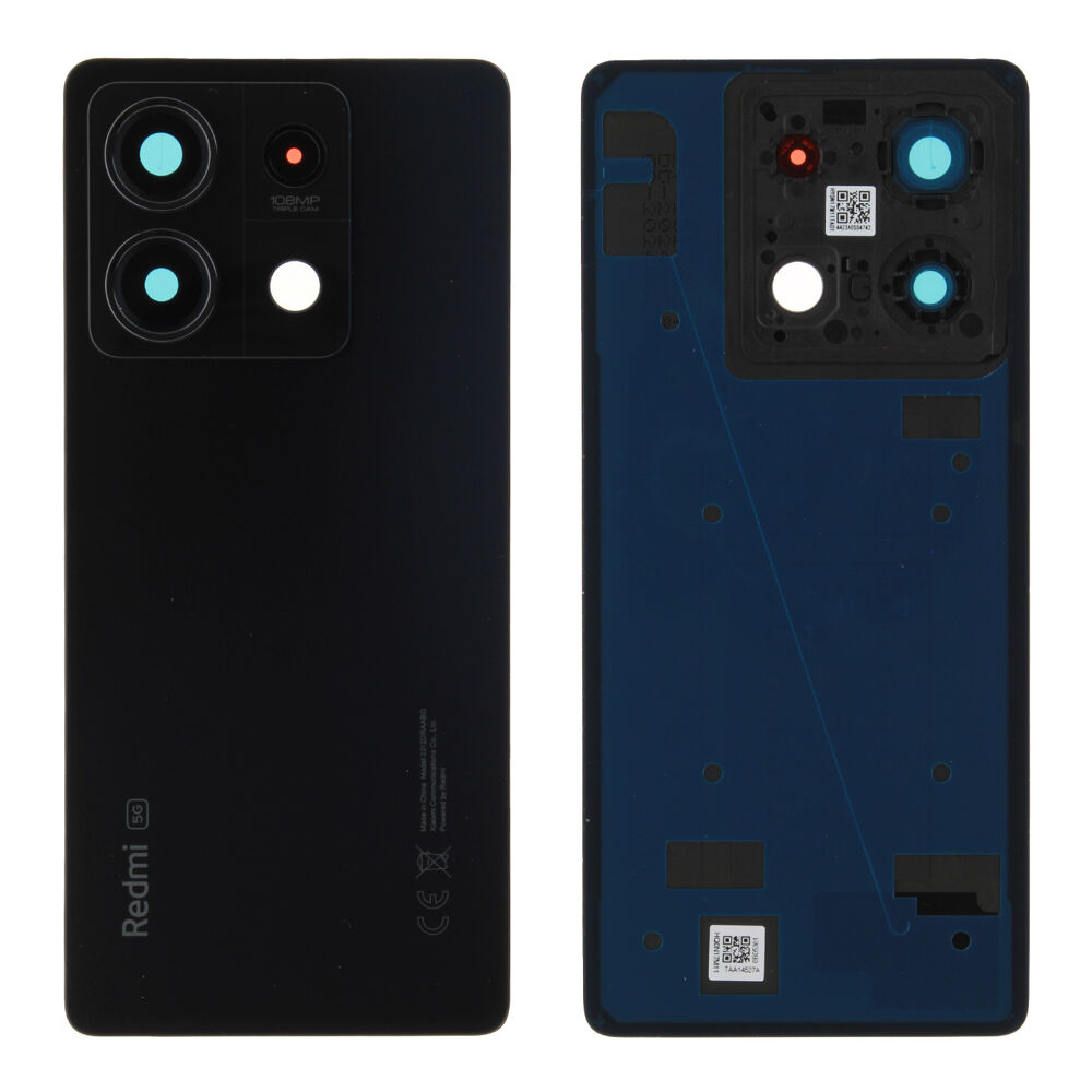 Hátlap (Gyári) - Fekete, Xiaomi Pirosmi Note 13 5G