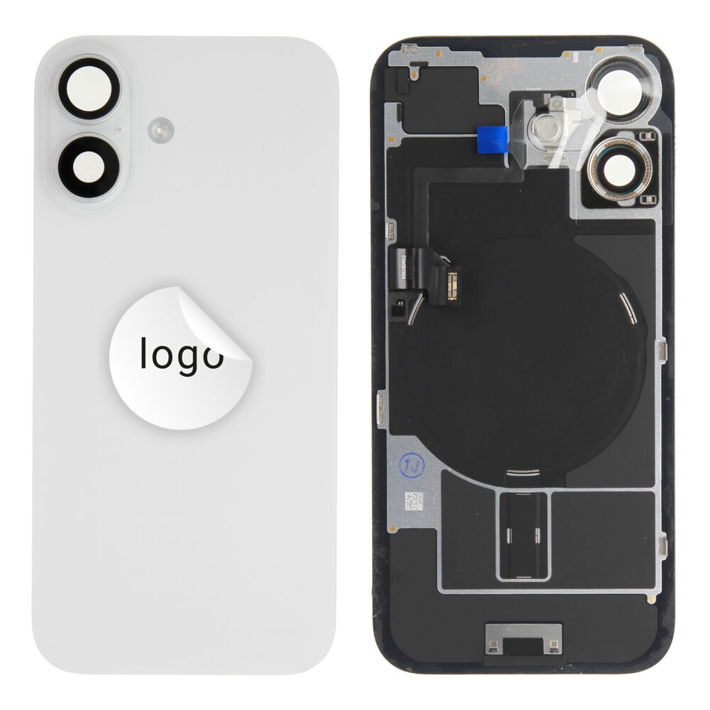 Back glass (Bontott B) - Fehér, For iPhone 16