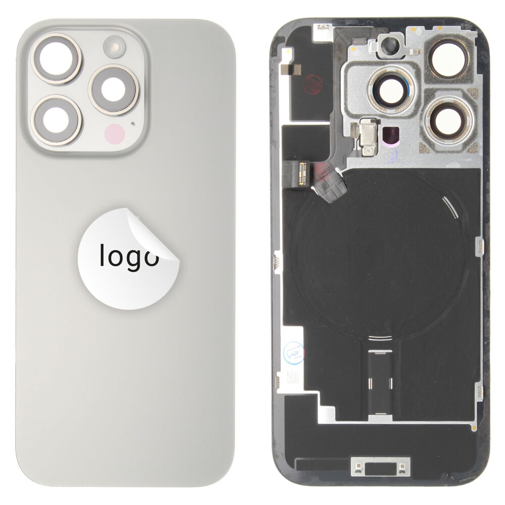 Back glass (Bontott A) - Szürke, For iPhone 16 Pro