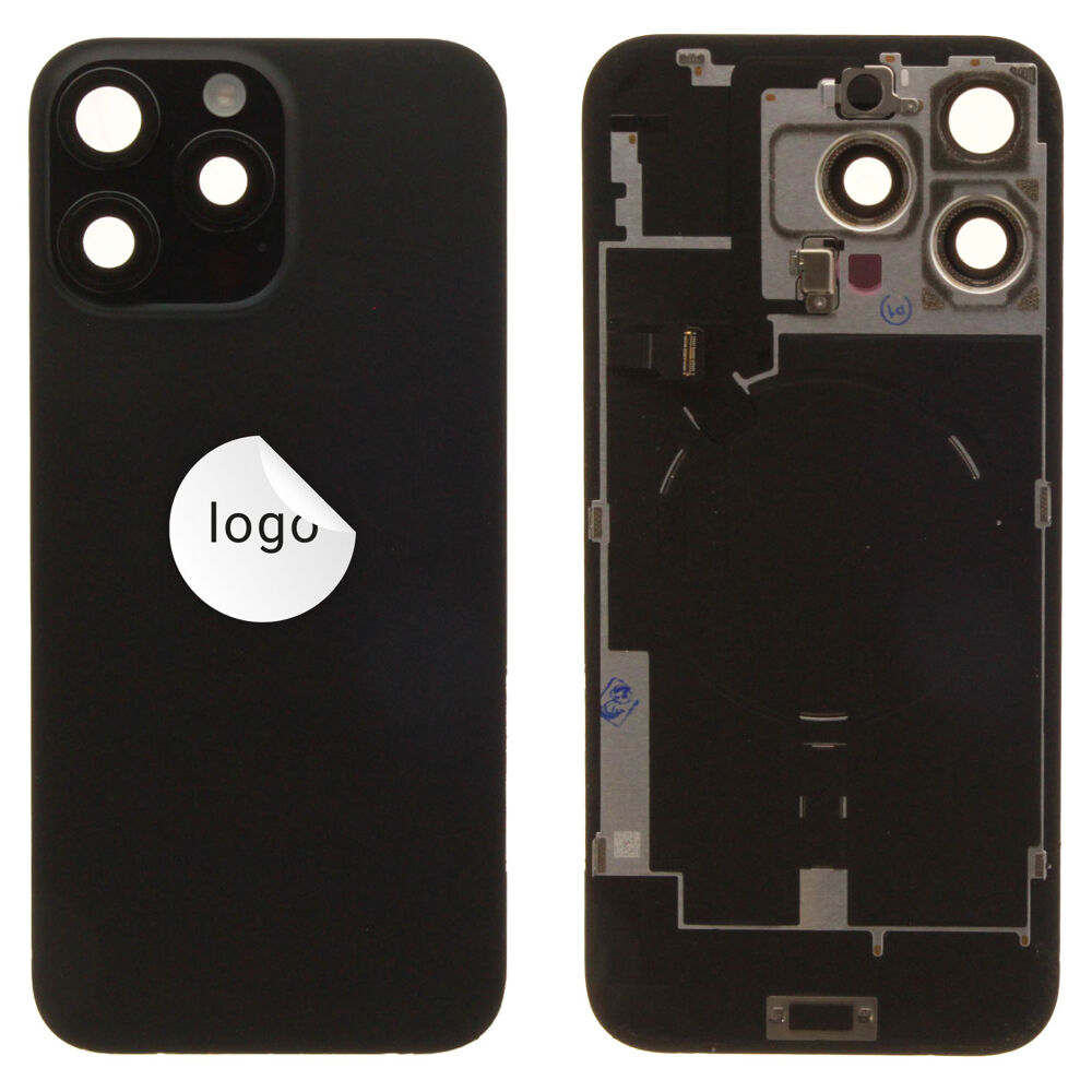 Back glass (Bontott A) - Fekete, For iPhone 16 Pro Max