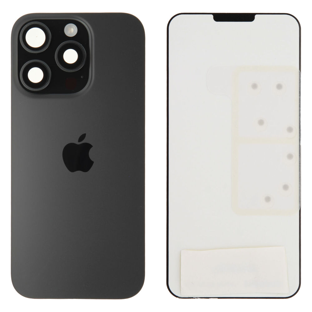 Back Glass (Gyári) - Fekete Titanium, Apple iPhone 16 Pro