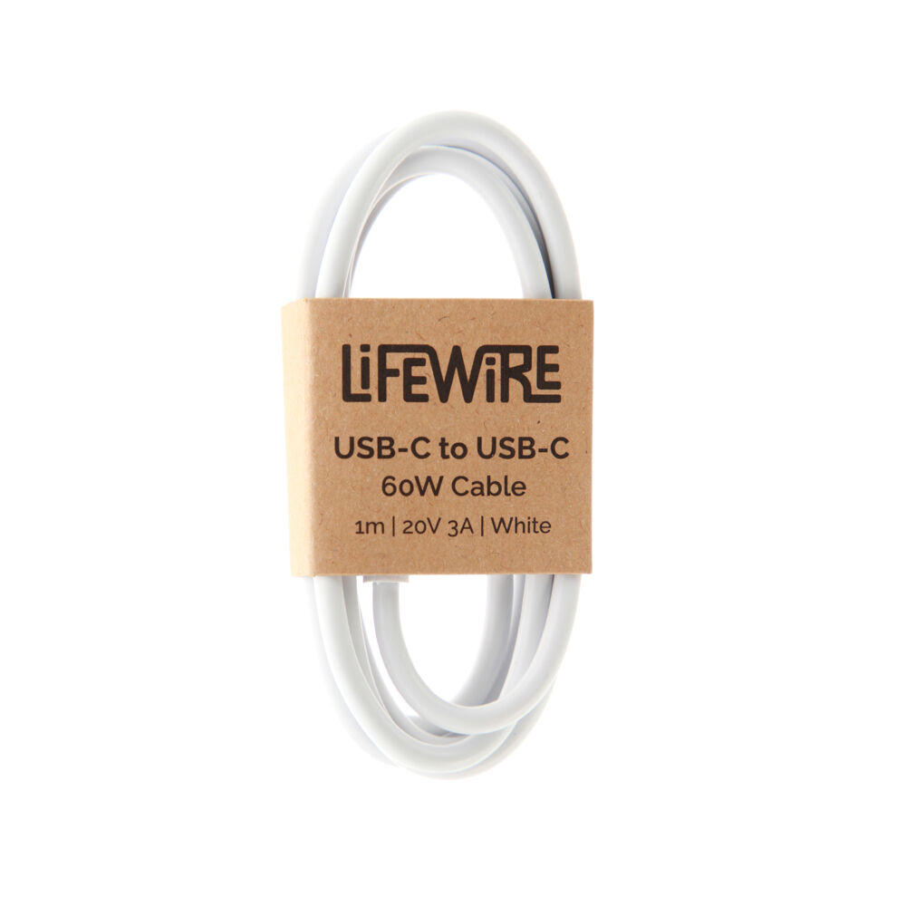 (BULK) Cable - USB-C – USB-C - 60W - 1m - Fehér