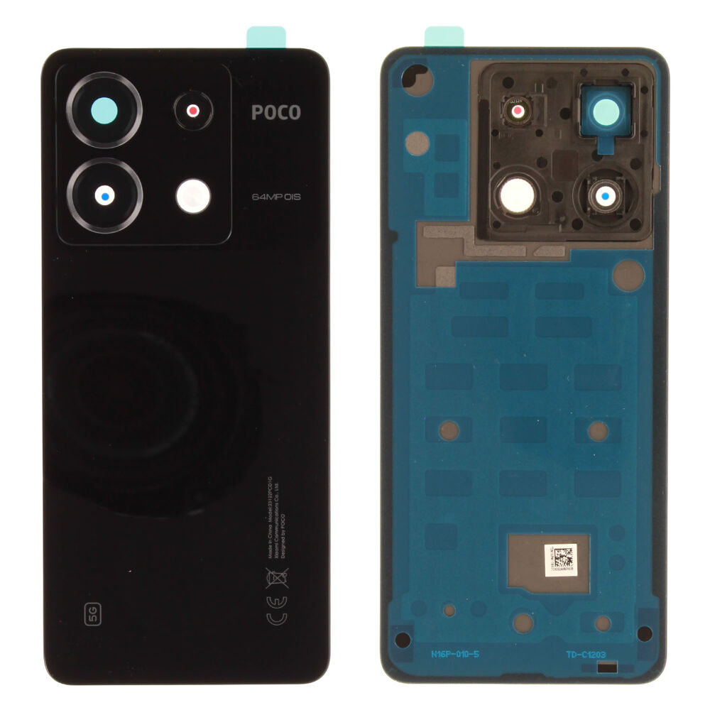 Hátlap (Gyári) - Fekete, Xiaomi Poco X6