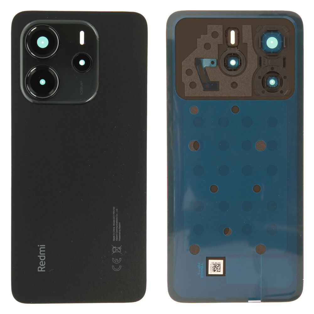 Hátlap (Gyári) - Fekete, Xiaomi Pirosmi Note 14
