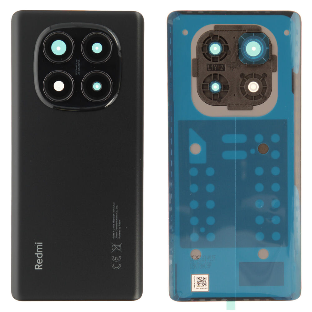 Hátlap (Gyári) - Fekete, Xiaomi Pirosmi Note 14 Pro