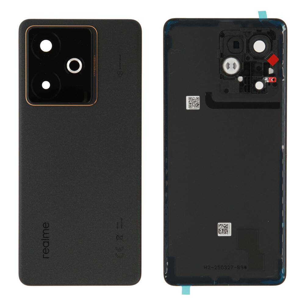 Hátlap (Gyári) - Fekete, Realme GT 7T