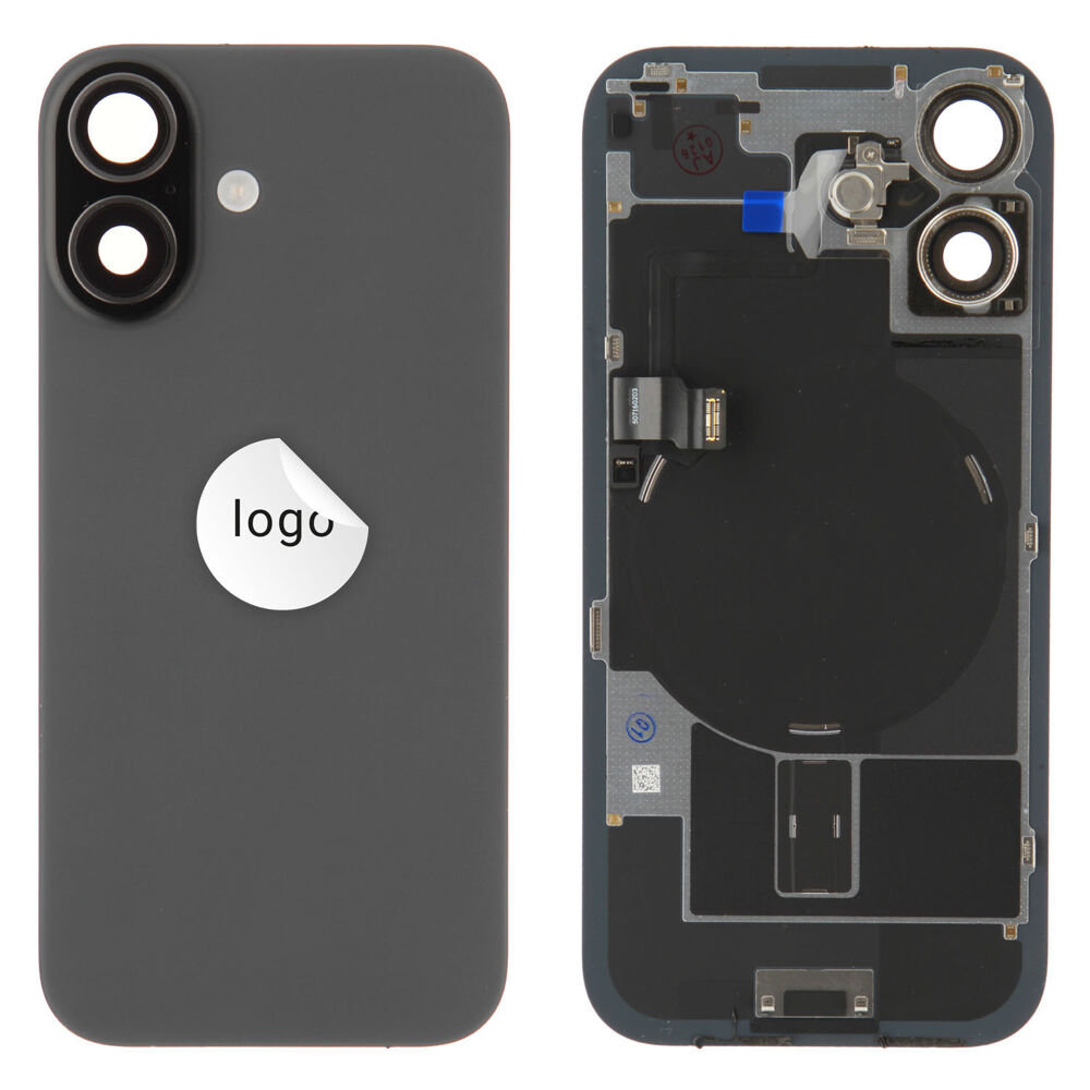 Back glass (Bontott A) - Fekete, For iPhone 17