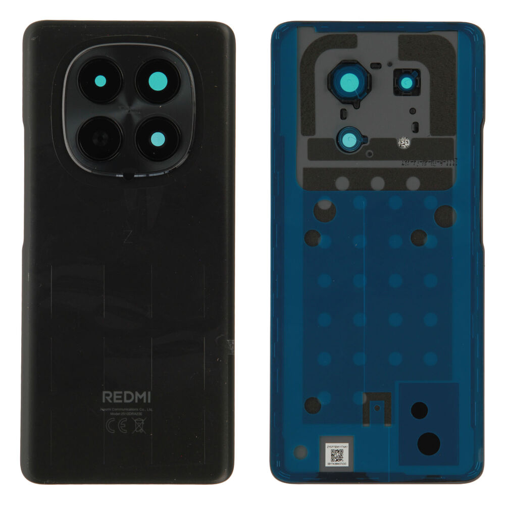 Hátlap (Gyári) - Fekete, Xiaomi Pirosmi Note 15 4G