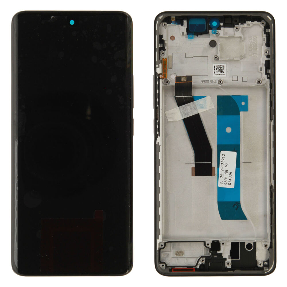 Kijelző (Gyári) - Fekete, Xiaomi Pirosmi Note 15 4G