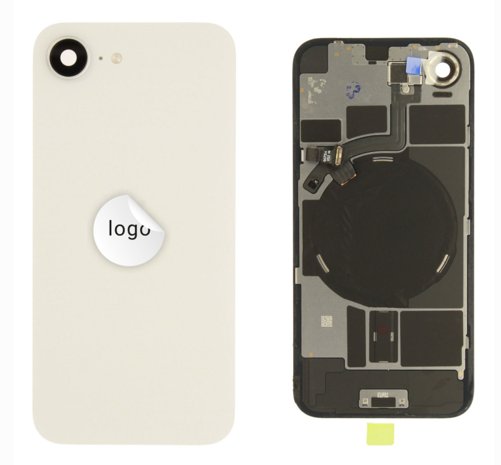 Back glass (Bontott A) - Fehér, For iPhone 17e