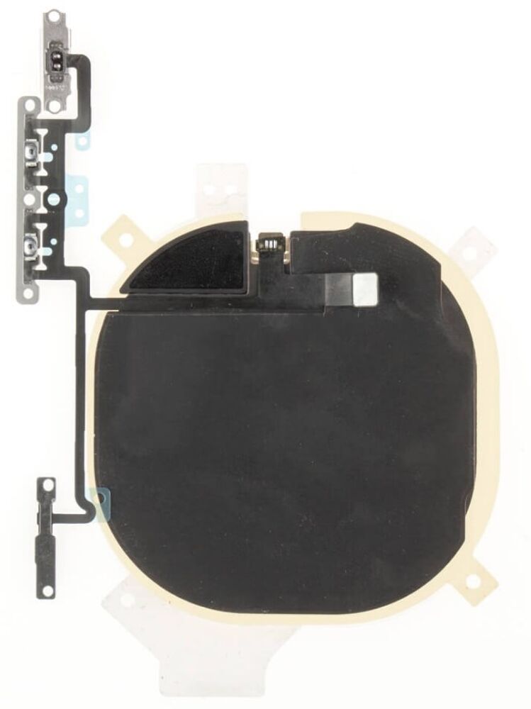 Wireless charging incl. Flex kábel Hangerőgomb (Legjobb minőségű utángyártott), For iPhone X