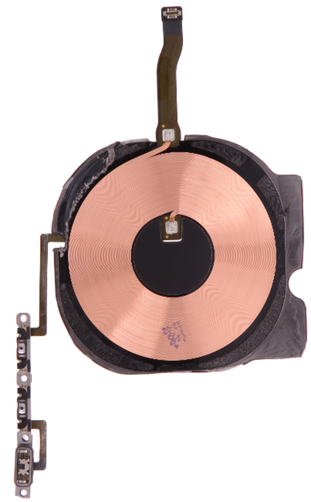 Wireless charging incl. Flex kábel Hangerőgomb (Legjobb minőségű utángyártott), For iPhone 11 Pro