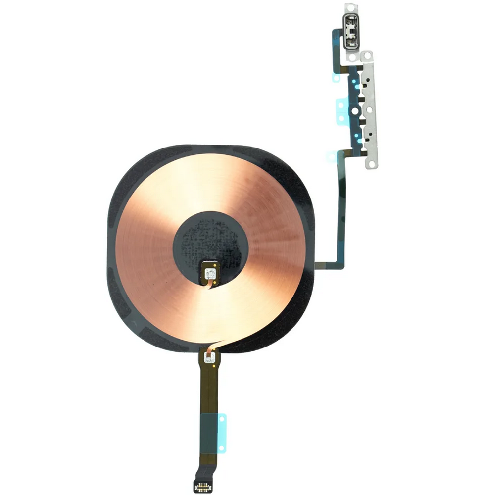 Wireless charging incl. Flex kábel Hangerőgomb (Legjobb minőségű utángyártott), For iPhone 11 Pro Max